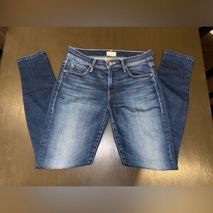 MOTHER Dark Blue Skinny Jeans